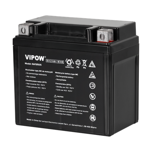 Akumulator Vipow typ MC do motocykli 12 V 4 Ah na Arena.pl