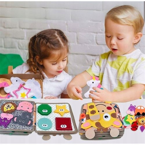 Sensoryczna Książeczka Manipulacyjna Montessori Tablica Zabawka Edukacyjna na Arena.pl