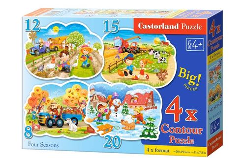 Puzzle 4w1 8,12,15,20-elementów Four Seasons na Arena.pl