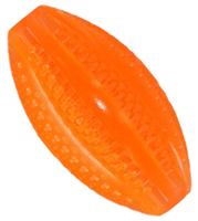 Zabawka dla psa piłka rugby na przysmaki o zapachu mięty pomarańczowa 9cm