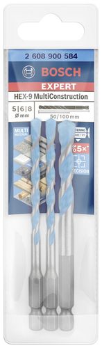 zestaw wierteł expert multiconstruction hex-9 set 3pc - b 2608900584 na Arena.pl