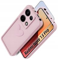 Etui do Xiaomi Redmi Note 13 Pro 4G silikonowe MATOWE serce + Szkło 9H