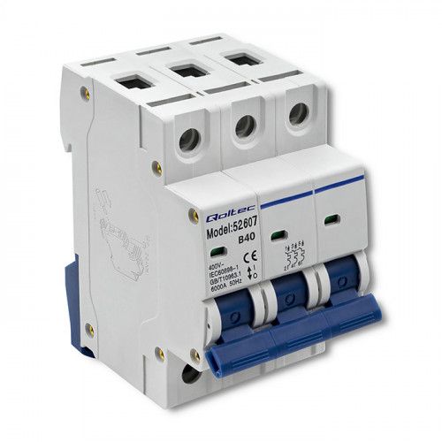 WYŁĄCZNIK NADPRĄDOWY QOLTEC AC 3P B 40A zdjęcie 1