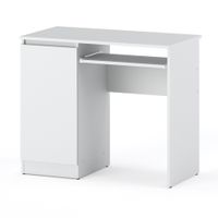 Biurko Szkolne Komputerowe Szkolne Młodzieżowe Z Półką 90cm Hugo Biały Mat