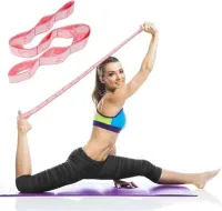ROZCIĄGLIWY PAS PASEK TAŚMA ROZCIĄGANIE MIĘŚNI YOGA PILATES 9POZIOMÓW 115cm