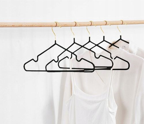 WIESZAKI NA UBRANIA UBRANIOWE WIESZAK DO SZAFY ODZIEŻOWE ZŁOTE 20 SZT na Arena.pl