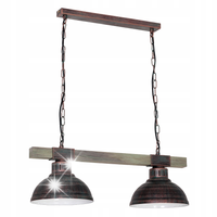 Lampa sufitowa plafon podwójny brązowy żyrandol