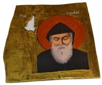 Ikona Święty Charbel Szarbel patron ludzi cierpiących, cudowne uzdrowienia