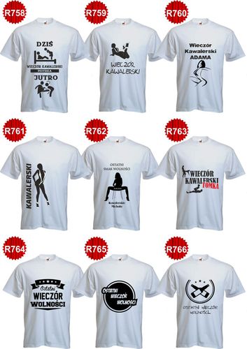 KOSZULKI t-shirt WIECZÓR KAWALERSKI z imieniem na Arena.pl