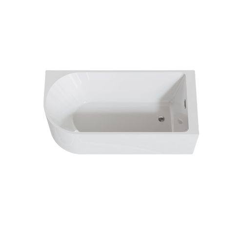 Wanna wolnostojąca przyścienna NAROŻNA PULA PRAWA 160 x 75 cm biała system przelewowy na Arena.pl