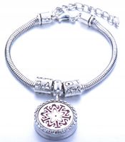 BRANSOLETKA DO AROMATERAPII STALOWA Kwiat B19