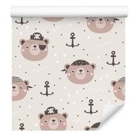 Tapeta do pokoju dziecka misie piraci kropki