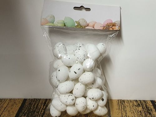 jajka w worku 2,5cm  BIAŁE W PLAMKI 50szt 3003 na Arena.pl