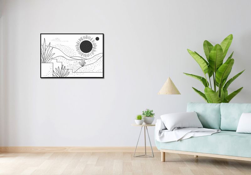 Plakat 84,1x59,4cm Linearny Pejzaż zdjęcie 4