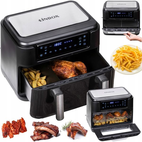 PIEKARNIK FRYTKOWNICA BEZTŁUSZCZOWA 2 KOSZE 8L/2500W 4 URZĄDZENIA W 1 zdjęcie 1