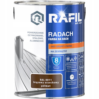 RAFIL FARBA NA DACH BRĄZ ORZECHOWY PÓŁMAT 8011 5L
