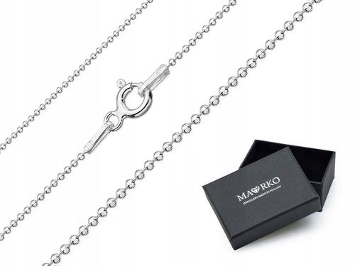 Damski SREBRNY ŁAŃCUSZEK pr. 925 Diamentowana Kulka 40cm na Arena.pl