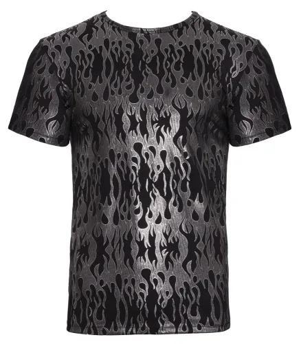 svenjoyment koszulka męska xl czarna metaliczny wzor stretch na Arena.pl