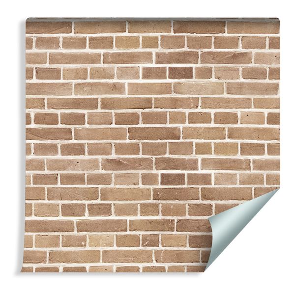 Tapeta Cegła Mur w Odcieniach Beżu zdjęcie 1