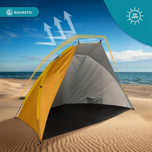 Namiot plażowy AQUASTIC Concielo pomarańczowy UPF50+ Ochrona przed słońcem na Arena.pl