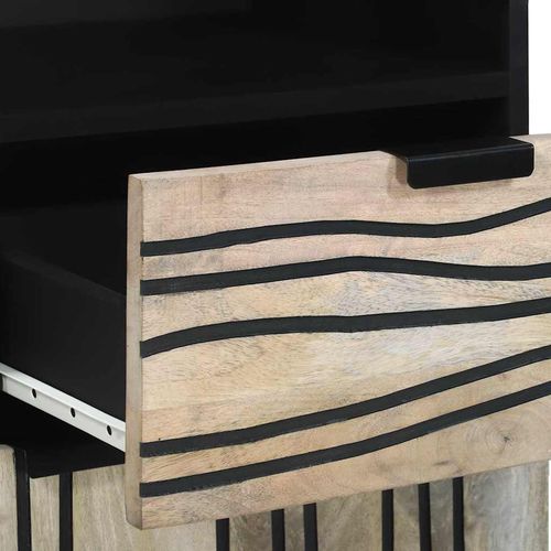 Szafka Łazienkowa z półką Brązowy i czarny 38 x 33 x 160 cm na Arena.pl