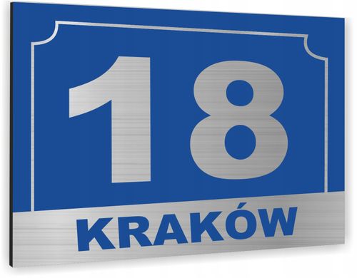 NUMER NA BUDYNEK dom Tabliczka INOX ALUMINIUM 3D na Arena.pl