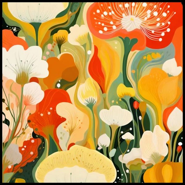 Plakat 80x80cm Kwiatowy Raj zdjęcie 2