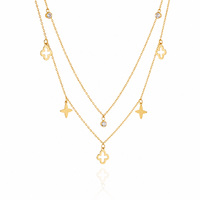 naszyjnik stal chirurgiczna pozłacana 14k gold nst1363