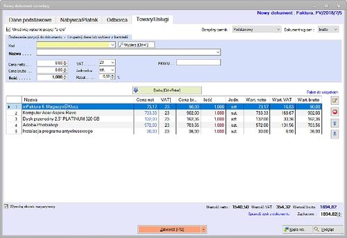 mFaktura Magazyn - program do faktur z magazynem, licencja wieczysta na Arena.pl