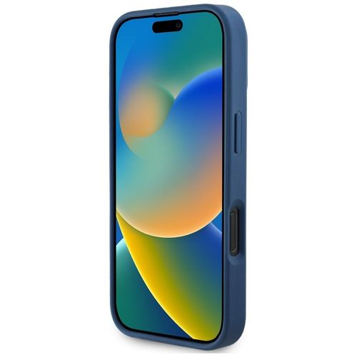 Etui Guess Grained Printed Flower Pattern MagSafe do iPhone 16 Pro niebiesk na Arena.pl