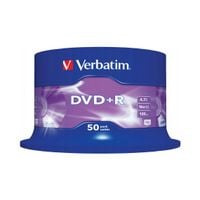 Płyty DVD+R Verbatim 16x 4.7GB Matt Silver (Cake 50)