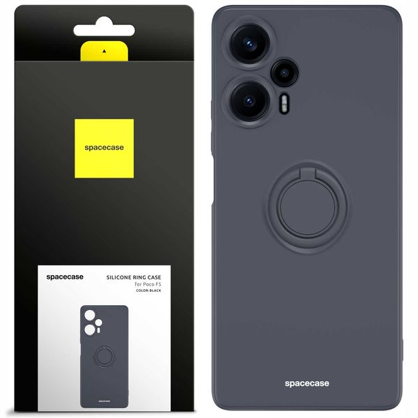 Spacecase Silicone Ring Poco F5 Black zdjęcie 1