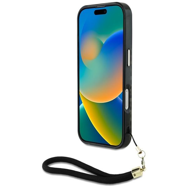 Etui Guess HC IML Leopard Triangle Cord Strap do iPhone 16 Pro MagSafe brąz zdjęcie 4