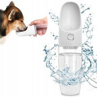 2 x Butelka Dogness D02 400ml DLA Psa i Kota Podróżna Biała