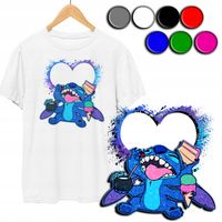 KOSZULKA DZIECIĘCA T-SHIRT Z NADRUKIEM - STICH STICZ KOLORY - XXS 98-104