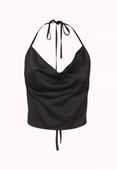 Vero Moda Petite VMKAREN ULLA HALTERNECK - Top czarny L
