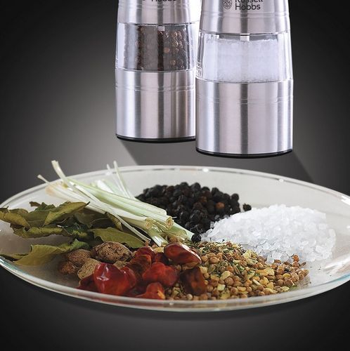 ZESTAW 2x ELEKTRYCZNY MŁYNEK DO PIEPRZU I SOLI ZIOŁA PRZYPRAW na Arena.pl
