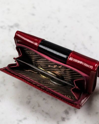 portfel damski z lakierowanej skóry naturalnej - 4u cavaldi na Arena.pl