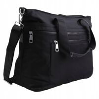 Czarna torba podróżna bagaż podręczny sportowy pojemny siłownia torby