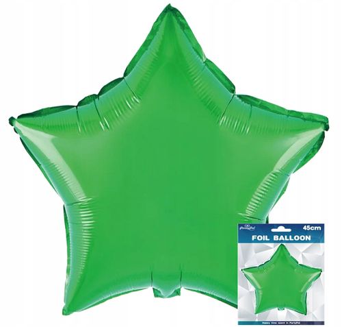 BALON FOLIOWY GWIAZDKA ZIELONY DEKORACJA URODZINOWA NA PRZYJĘCIE 3D na Arena.pl