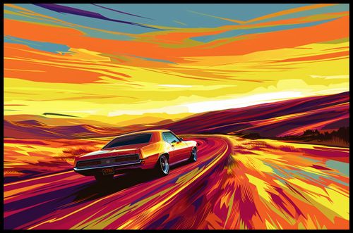 Plakat 91,5x60cm Pędź Przed Siebie na Arena.pl