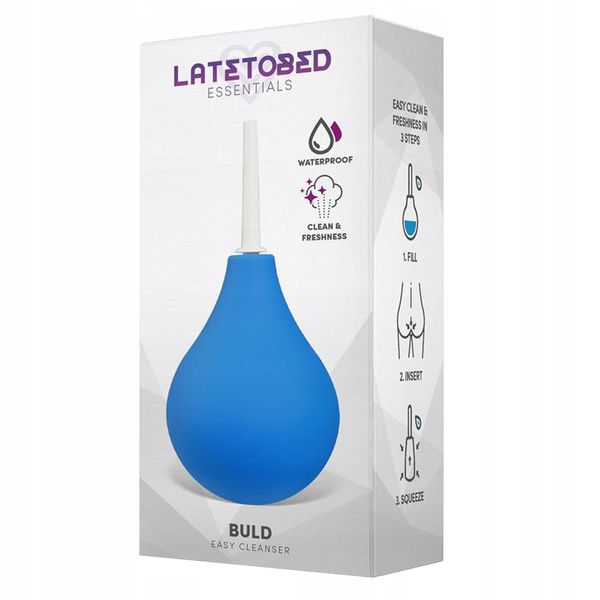 Gruszka analna do lewatywy higiena intymna. Czysty seks. Niebieska. zdjęcie 2