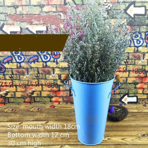 Vintage Doniczka doniczka - Wiadro - METALOWA - Idealna Do Domu I Ogrodu 42 Zielony zdjęcie 15