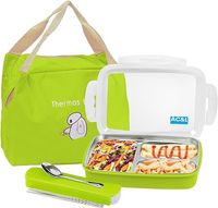 lunchbox pojemnik sztućce torba termiczna 1l ziel.
