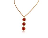 pozłacany naszyjnik z kolekcji amber, z bursztynami w odcieniach