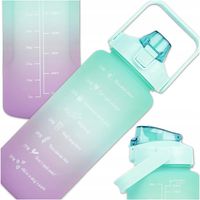 Butelka 2l motywacyjna bidon z uchwytem duża 2000ml słomka na wodę BPA FREE