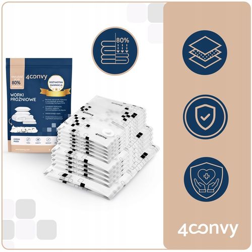 4CONVY Worki próżniowe ubrania pościel odzież 10x BASIC bezpieczne zestaw na Arena.pl