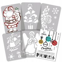 SZABLONY do sztucznego ŚNIEGU Zestaw 5 szt Wielorazowe A4 21x30 cm ŚWIĘTA