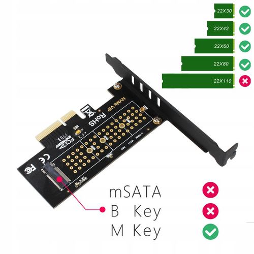 Adapter PCI-e x4 Adapter M.2 NGFF M Key SSD NVMe na Arena.pl