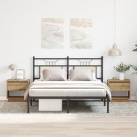 Szafka nocna 2 sztuki Dąb Artisan 45x34x47 cm Drewno inżynieryjne